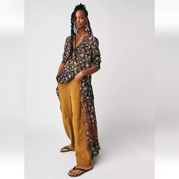 Free People See It Through floral maxi Dress women's medium new - Picture 1 of 13